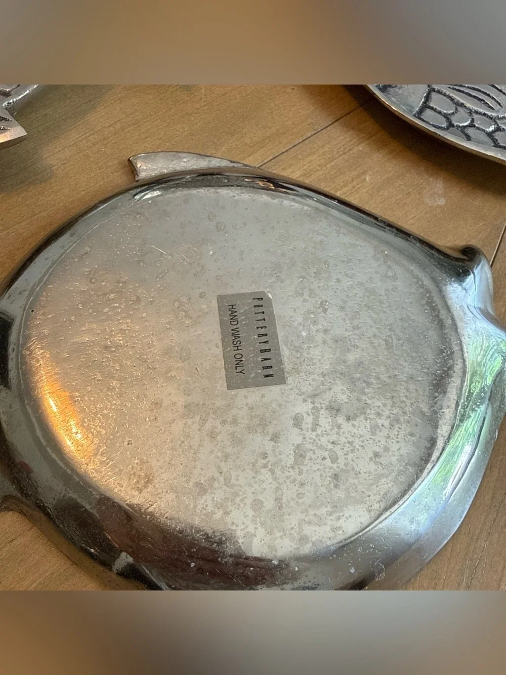 Vintage Pottery Barn Aluminum Fishy Snack Plates